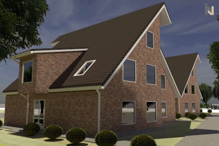 Neubau von vier Doppelhaushälften